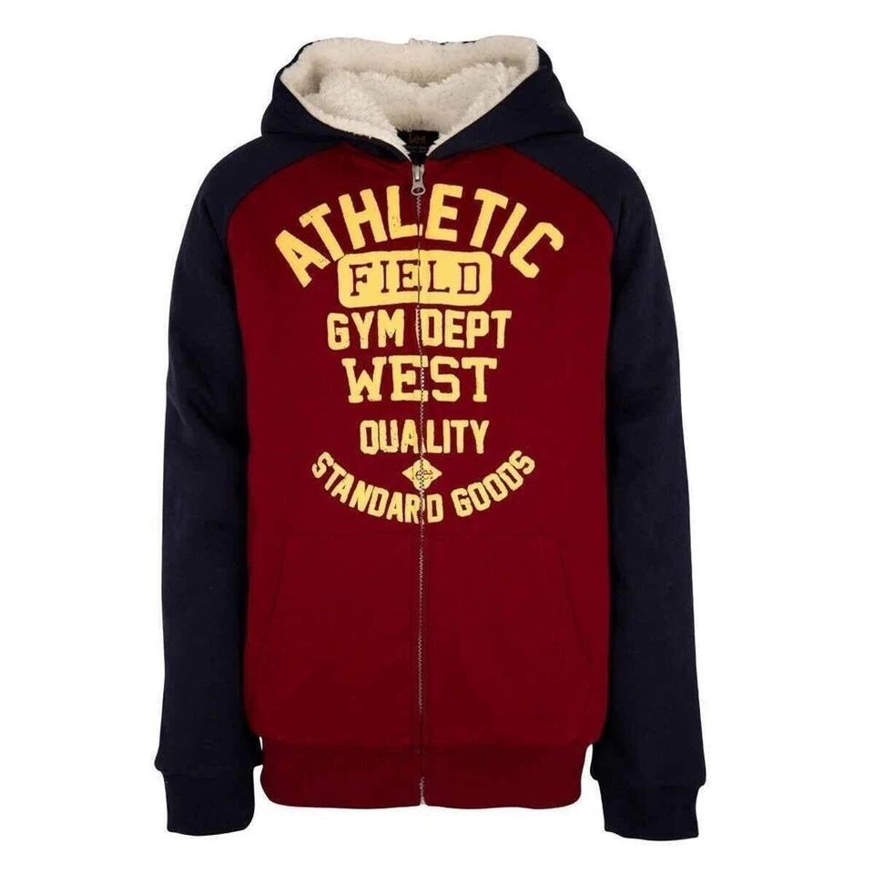 Lee Youth Boys' Sherpa Lined Hoodie Tawny Port XS 5/6