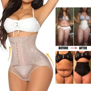 Women High Waist Tummy Control Pants Girdle Body Shaper Butt Lifter Underwear - Picture 1 of 14