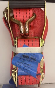 Heavy Duty 2" x 27' Ratchet Strap 5000 Lbs J Hooks ATV UTV Mower Tractor use - Picture 1 of 4