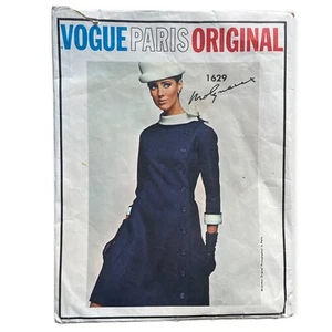Vogue Paris Original 1629 Molyneux Princess Line Coat Dress Pattern Size 14 - Picture 1 of 8