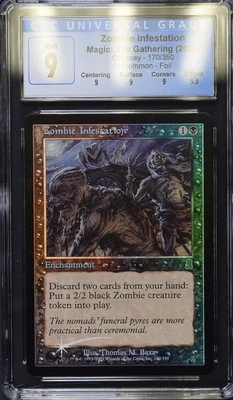 ZOMBIE INFESTATION Odyssey Foil CGC 9 Q+ MTG [Nostalgium] - Image 1 of 2