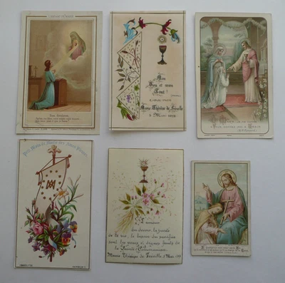Lot de 6 anciennes  IMAGES PIEUSES RELIGIEUSES.. n3 - Photo 1/2