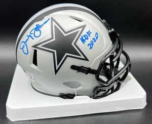 Jimmy Johnson Signed Autographed Dallas Cowboys Rave Mini Helmet Beckett BAS - Picture 1 of 2