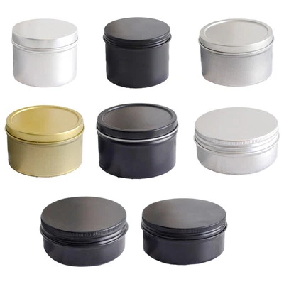 Compact and Convenient Tinplate Candle Jar for Travel Empty Storage Box - Image 1 of 4