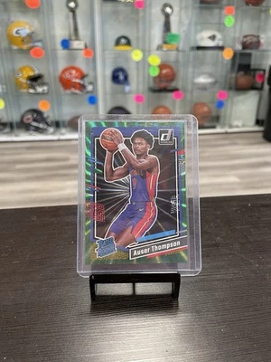 2023-24 Panini Donruss Basketball Ausar Thompson Green Laser Rated Rookie PJ - Image 1 of 2