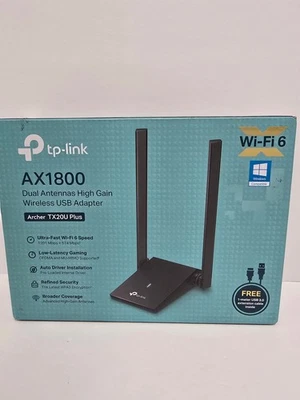 TP-Link AX1800 WiFi 6 USB Dual Band Adapter for Desktop PC Archer TX20U Plus - Image 1 of 4