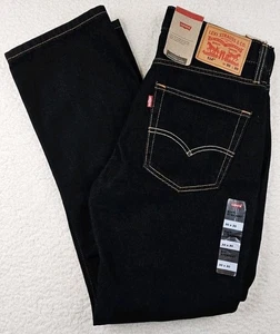 Jeans Levis 514 para hombre 30x30 negros pierna recta elásticos denim - Imagen 1 de 8