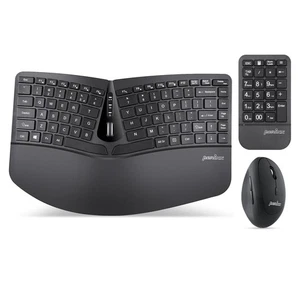 PERIDUO-606A, 3-in-1 Wireless Compact Ergonomic Keyboard with Vertical Mouse ... - Picture 1 of 8