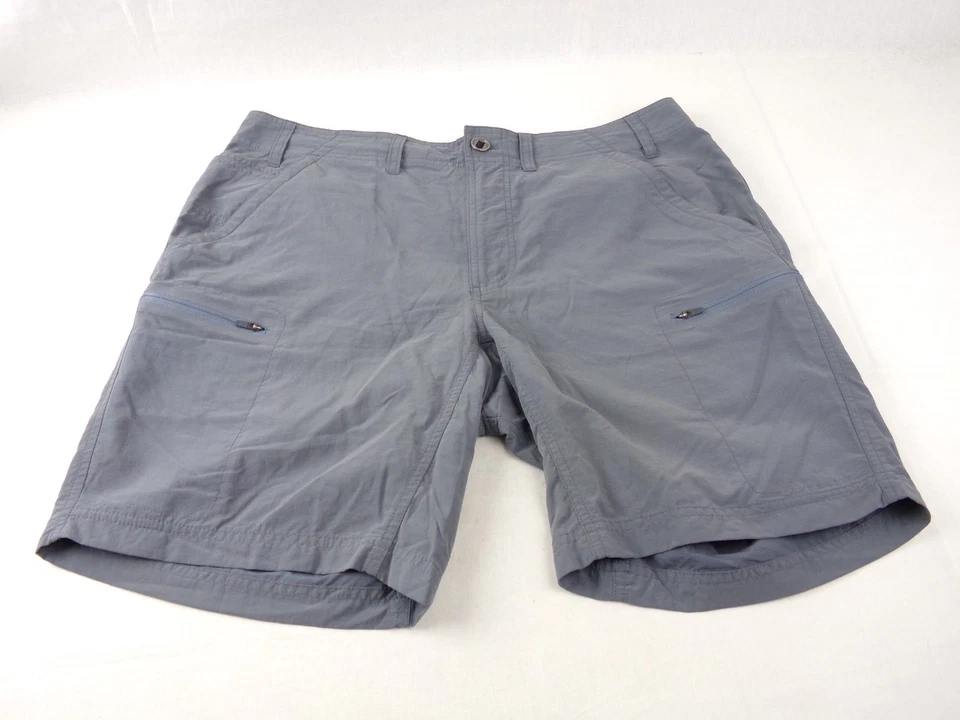 Pantalones Cortos de Carga de Pesca Exofficio 34 Gris Absorbente 9" Entrepierna 7 Bolsillos Secado Rápido Foto 1 de 4