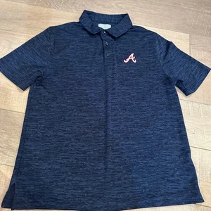 ATLANTA BRAVES HERREN LARGE BLAU GOLF POLOSHIRT - Bild 1 von 8