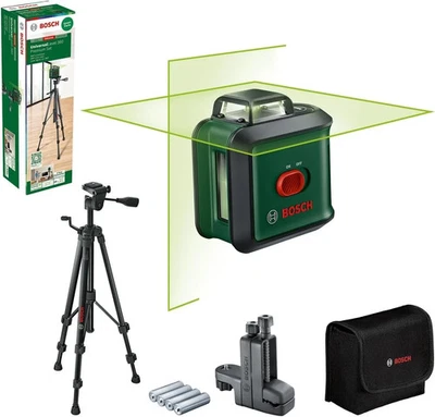 Bosch Cross line Laser UniversalLevel 360 con treppiede premium + morsetto universale - Immagine 1 di 4