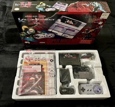 SNES SUPER NINTENDO KILLER INSTINCT CONSOLE SET CIB MATCHING SERIAL NUMBERS RARE - Image 1 of 4