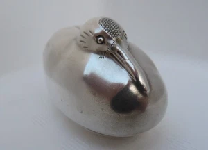 STERLING SILBER 925 ANTIK SIGNIERT JAPANISCHER SCHATZ BONBONNIERE TSURU KRANICH BOX - Bild 1 von 15