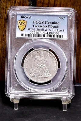 1865-S Seated Half Dollar WB-1 - PCGS XF Details, Cleaned (#59991-L) - Image 1 of 4