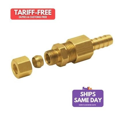 Derale 13031, One Natural Brass 5/16In Compression Fittng Kit Performance Parts — 第 1/4 张图片