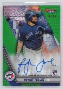 2019 Bowman's Best Rowdy Tellez Best of 2019 Autographs Green Refractor #/99 - Bild 1 von 2