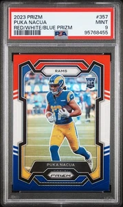 2023 Panini Prizm 357 Puka Nacua, Red/White/Blue RC, PSA 9, TOP!!!! - Bild 1 von 1