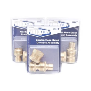 Lot of 3 Dixon GHD-500QCK Hose Fitting 3/4in Male GHT x 3/4in Female GHT, 150PSI - Picture 1 of 7