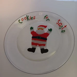 6 3/4" Klarglas "Cookies For Santa" Teller - Bild 1 von 9