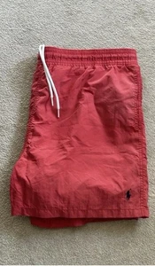 Polo Ralph Lauren Red Swim Shorts Size XXL 36/38” Waist Good Condition - Picture 1 of 7