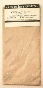 NORDEN CRAFTS ZWEIGART BELFAST LINEN TOASTED ALMOND, 32 CT. 18 X 18" GERMANY NIP - Picture 1 of 1