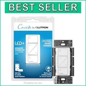 Caseta Original Smart Dimmer Switch with Wireless Remote for Seamless Lighting - Picture 1 of 13