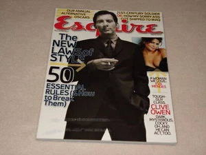 CLIVE OWEN * EVA MENDES March 2005 ESQUIRE MAGAZINE The Laws of Style 50 Rules - Imagen 1 de 6