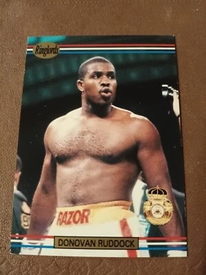 Tarjeta de boxeo de muestra Donovan Razor Ruddock Ringlords 1991  Foto 1 de 2