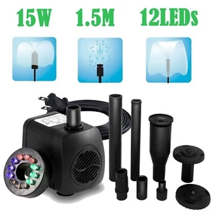 Springbrunnen Pumpe Springbrunnenpumpe Teichpumpe Gartenpumpe Wasserpumpe +LED - Bild 1 von 9