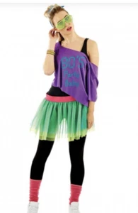 TuTu 80s Raver Leg Warmers Top Sunglasses Headband Set Hen Night - Picture 1 of 1