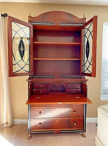Rarely Available in this Quality  Gorgeous one of a Kind Secretary Desk Cover