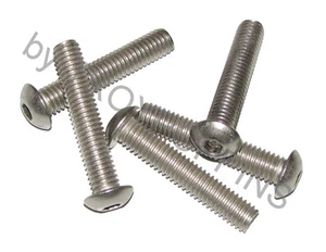 5-SS 3/8"-16 X 2" BH CABEZA BOTÓN ALLEN TAPA TORNILLOS MÁQUINA ACERO INOXIDABLE 18-8 - Imagen 1 de 1