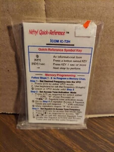 Nifty! Quick-Reference ICOM IC-T2H ~~~NEW!!~~ - Afbeelding 1 van 4