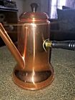 Vintage CopperCraft  Guild Copper Coffee  Pot Side Wooden Handle NEW