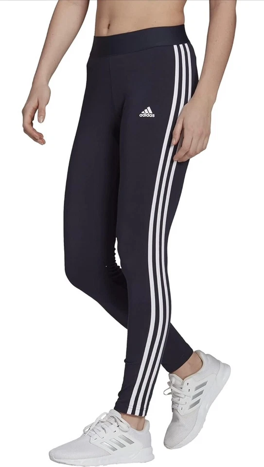 Adidas Women Essential 3-Stripes Leggings Yoga Small Black GL0723