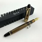 Wing Sung 699 Acrylic Piston Fountain Pen Golden Clip 0.38/0.7mm EF/M Nib Gift f