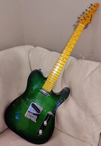New Leo Jaymz Tele - Full Size Single Cut Electric Guitar - Emerald Green ! - Picture 1 of 9