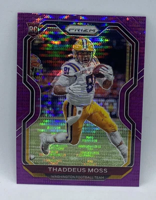 2020 Panini Prizm Fanatics Purple Pulsar Thaddeus Moss Rookie SSP #386 - Image 1 of 2