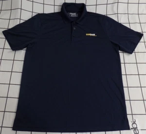 CARMAX Employee Uniform Blue Short Sleeve  sz L Polo Shirt polyester - Picture 1 of 6