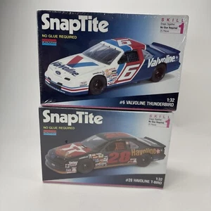 Davey Allison #28 & Mark Martin #6 Snaptite 1:32 model kit cars new sealed - Picture 1 of 5