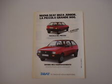 advertising Pubblicità 1986 SEAT IBIZA JUNIOR J