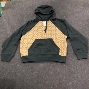 COACH Signature Pullover Hoodie Men's Size L Brown - Picture 1 of 8