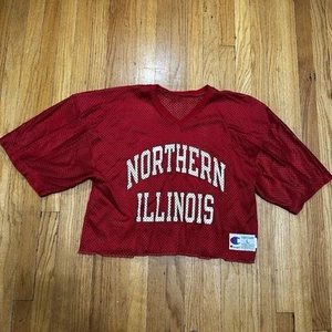 Camiseta deportiva vintage del campeón del norte de Illinois para hombre L fútbol americano años 90 Huskies Crop - Imagen 1 de 9