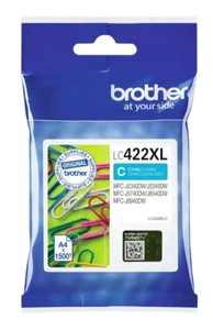 Brother LC422XLC Orig. Druckerpatrone Cyan - OVP weg, Patrone verschweißt - Bild 1 von 1