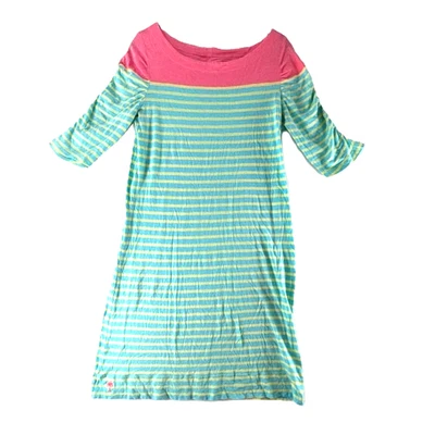 Vestido Lilly Pulitzer para mujer talla M Kaleb azul corto paso a paso jersey rayas Foto 1 de 4