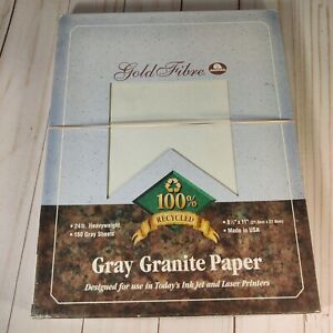 AMPAD GOLD FIBRE Gray GRANITE 150 SHEETS 8.5 x 11 PAPER INKJET LASER - NEW USA