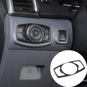 ABS Carbon Fiber Pattern Headlight Switch Trim Frame For Ford Ranger 2015-2022 - Picture 1 of 10