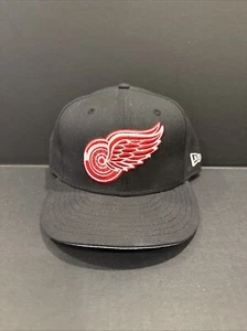 Detroit Red Wings 7 5/8 New Era Hat 5950 Pro Model NHL Wool Plain Logo - Picture 1 of 5