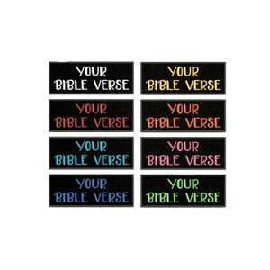 PARCHE PERSONALIZADO TU VERSO BÍBLICO Aplique Planchado CRISTIANO JESÚS - Imagen 1 de 12