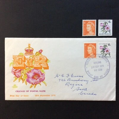 BroadviewStamps Australia #439D FDC incl MNH VF single.  #401A also incl. - Image 1 of 3